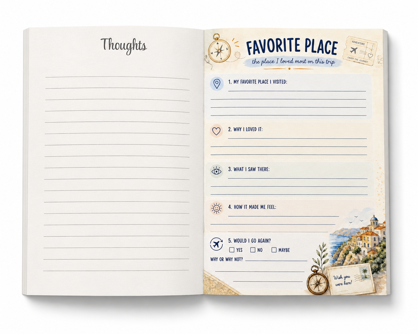 Miles & Memories: Guided Travel Journal & Keepsake for Trips, Adventures and Vacations (Copy)