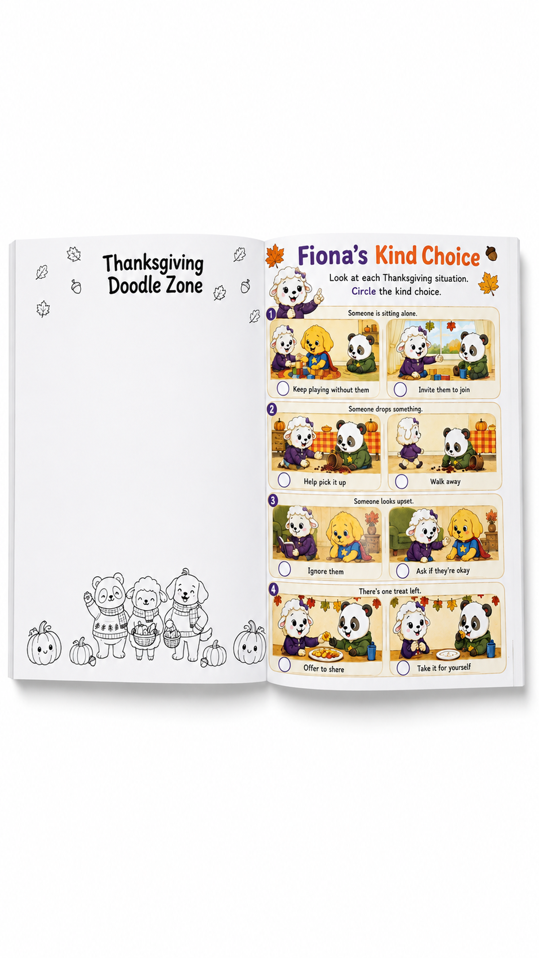 The Little Feelings Thanksgiving Activity Book - Special Holiday Edition for Kids Social Emotional Learning