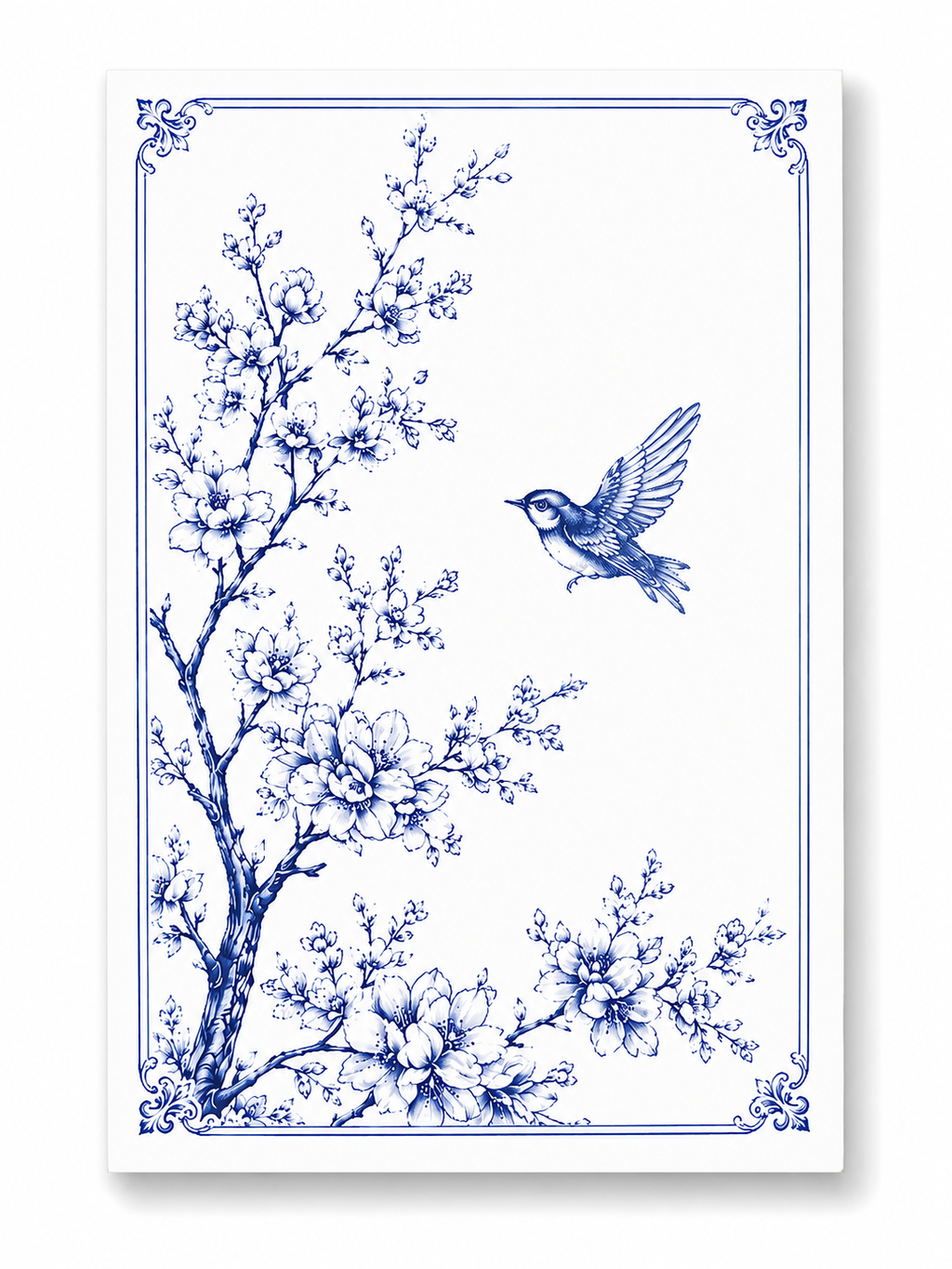 Blue Chinoiserie Journal of the Month Collection with Lined Pages