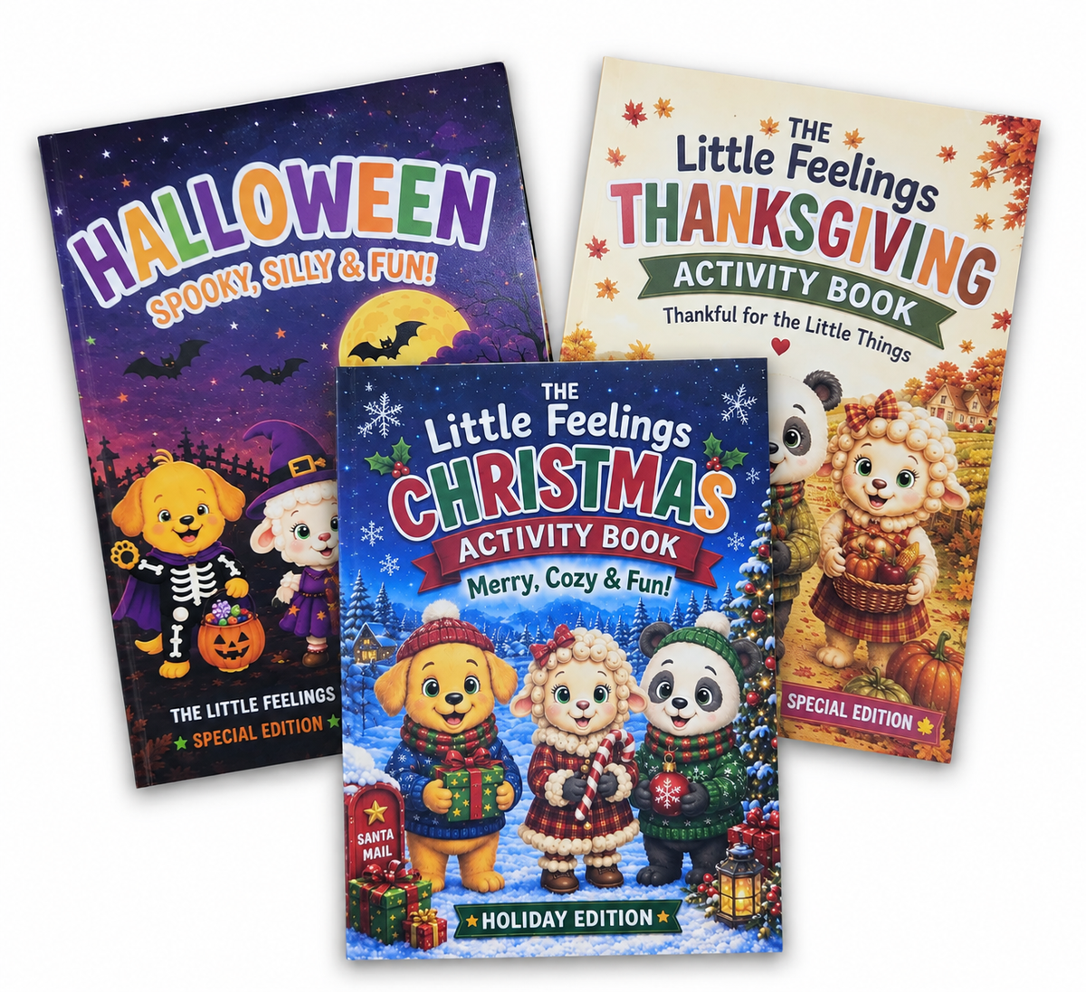 The Little Feelings Special Editions Holiday 3-Book Bundle: Halloween, Thanksgiving, & Christmas Guided Keepsake Journal Collection for Kids
