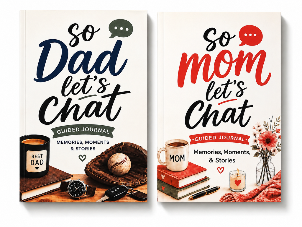So Mom, Let's Chat & So Dad, Let's Chat: Guided Keepsake Journal Gift Bundle for Parents