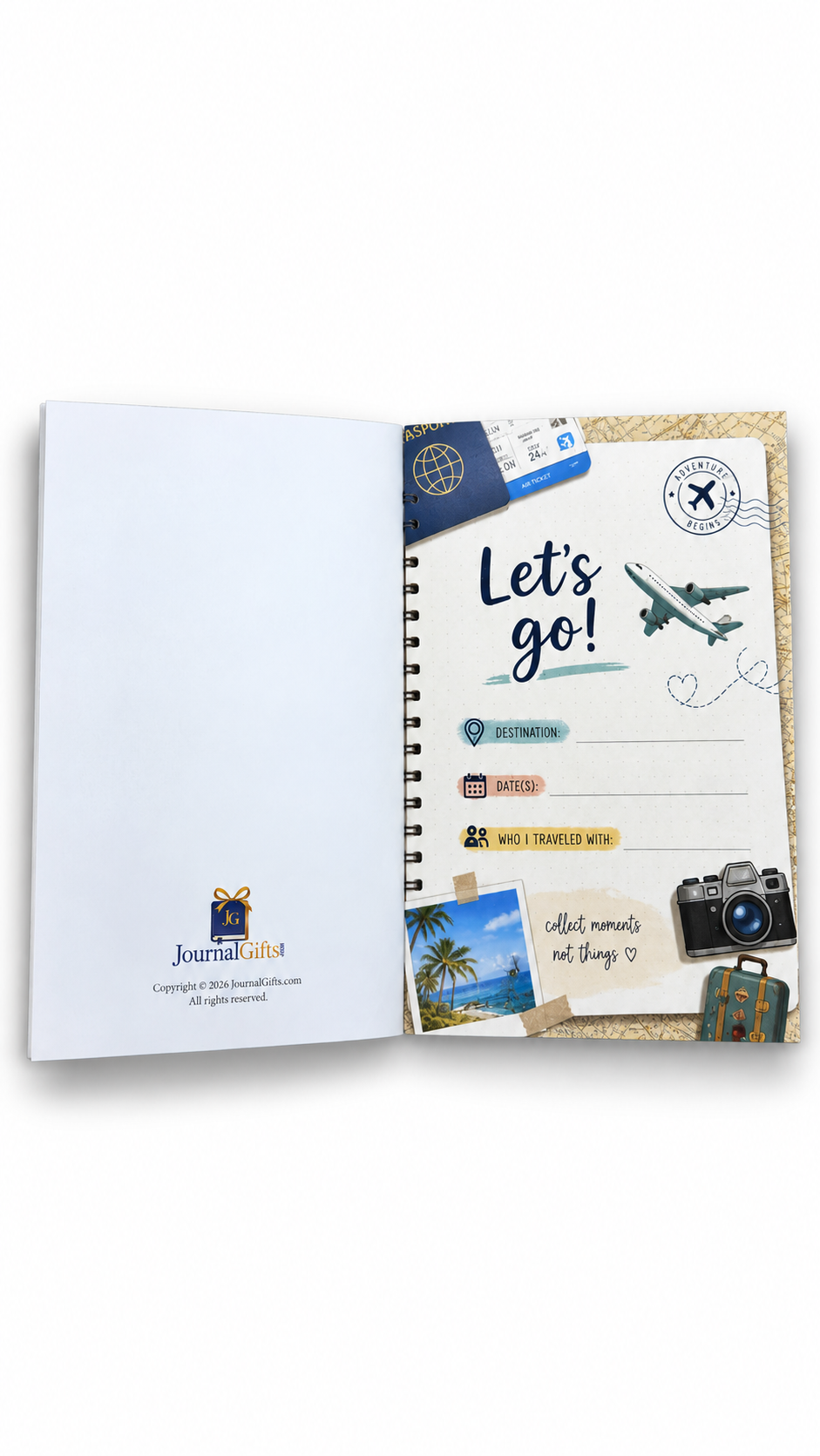 Miles & Memories: Guided Travel Journal & Keepsake for Trips, Adventures and Vacations