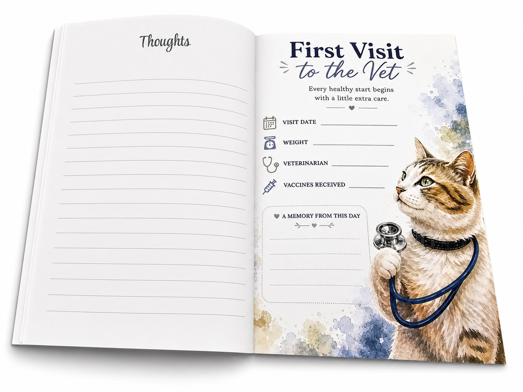 Purr-fect Thoughts: Guided Cat Memory Book & Keepsake Journal for Cat Lovers