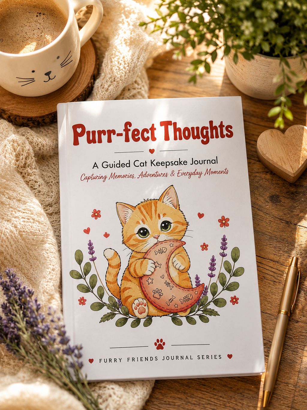 Purr-fect Thoughts: Guided Cat Memory Book & Keepsake Journal for Cat Lovers