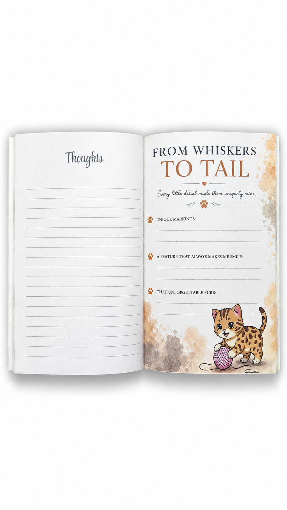 Purr-fect Thoughts: Guided Cat Memory Book & Keepsake Journal for Cat Lovers